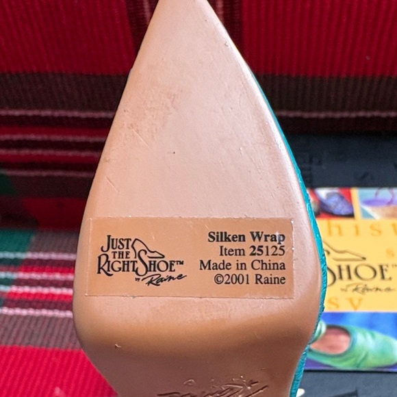 Just The Right Shoe Turquoise Silken Wrap Heels - Picture 5 of 5